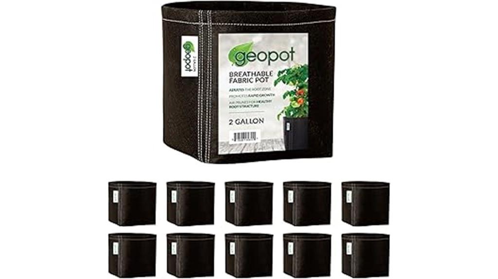 10 pack fabric grow bags