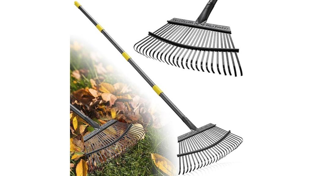 adjustable 18 inch leaf rake