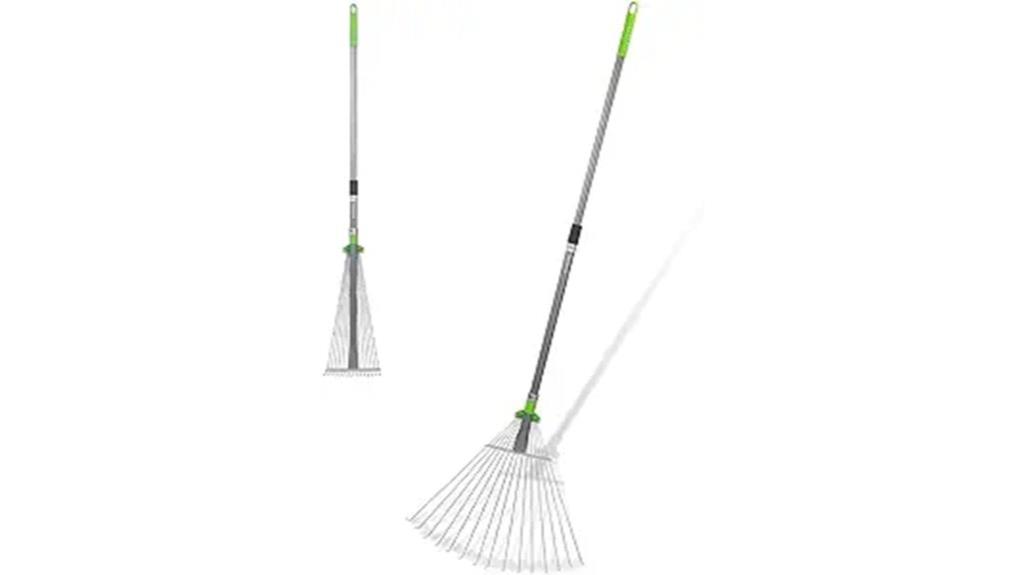 adjustable metal leaf rake