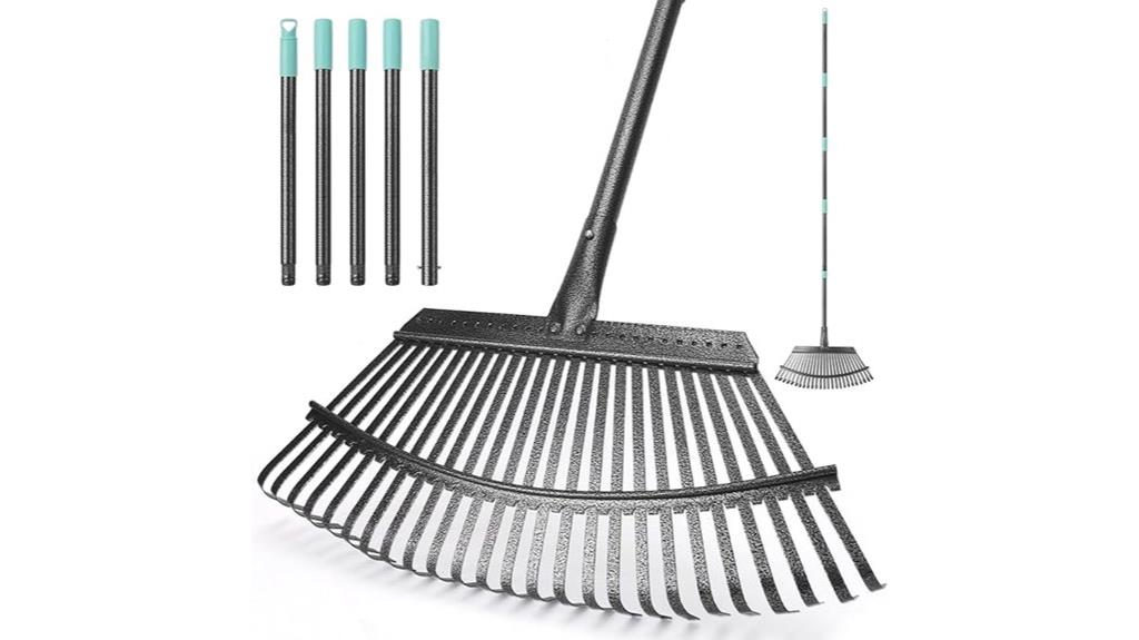 adjustable metal tine rake