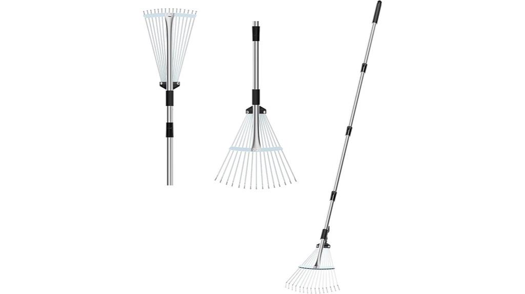 adjustable stainless steel rake