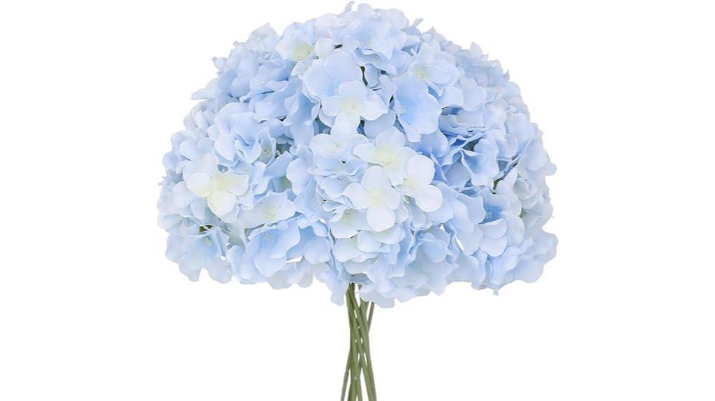 artificial blue hydrangea flowers