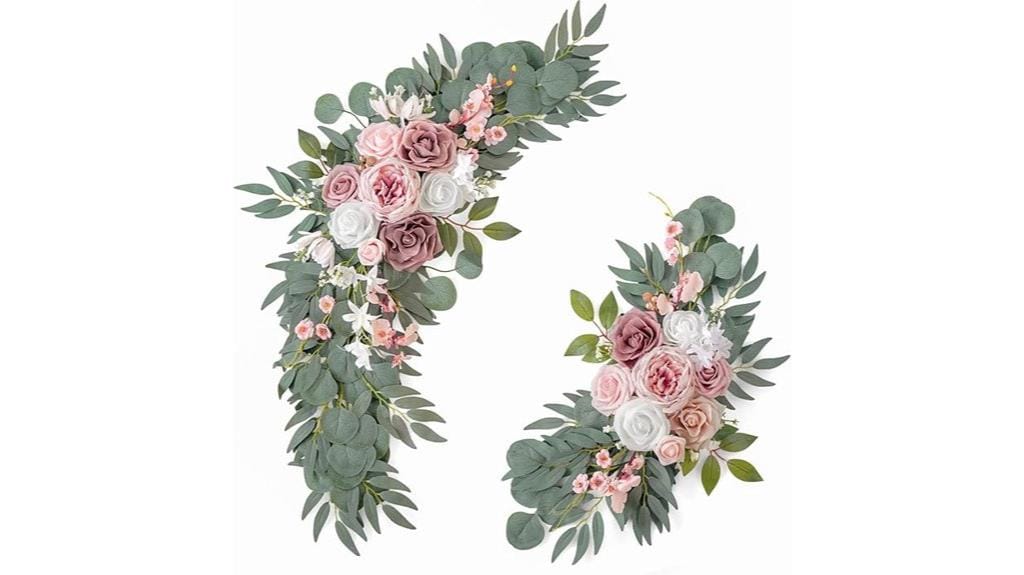artificial dusty rose flowers