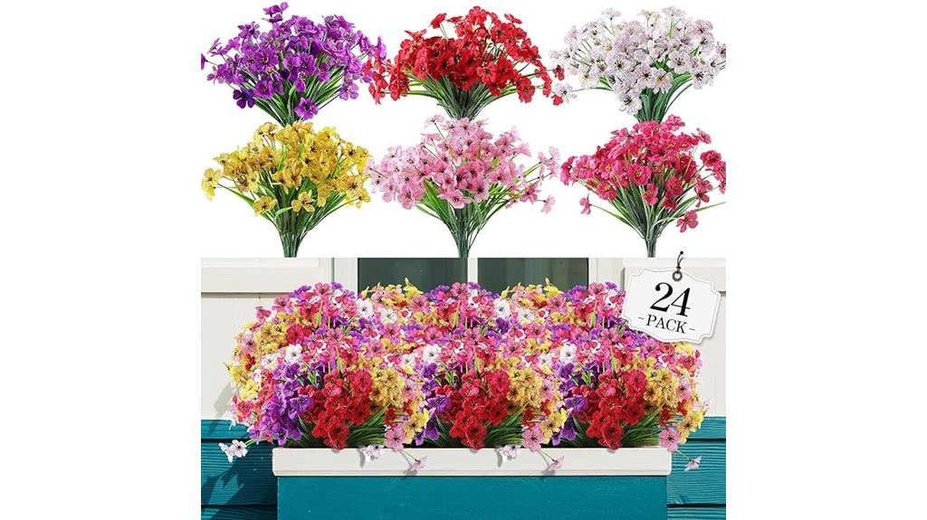 artificial flowers for outdoors