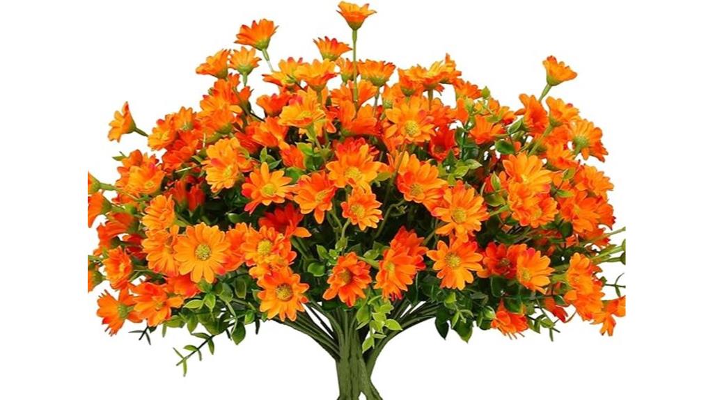 artificial orange daisy bundles