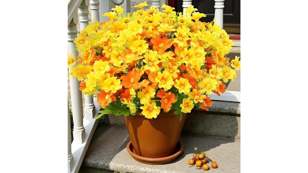 artificial orange yellow daisies