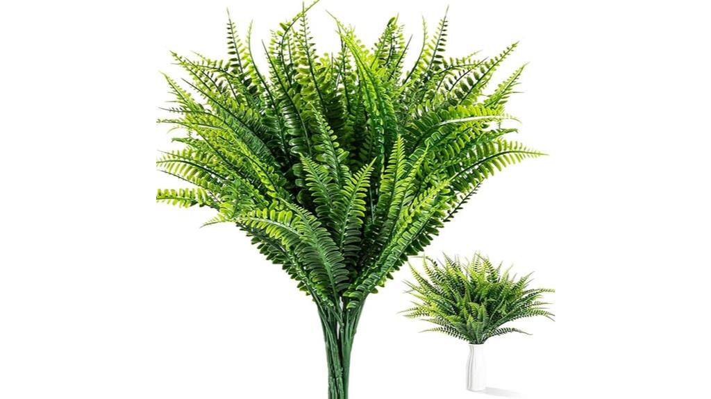 artificial outdoor fern decor