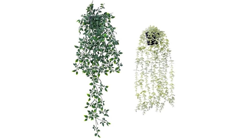 artificial potted hanging plants