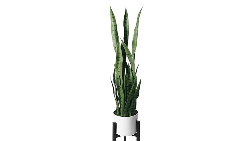 artificial snake plant decor
