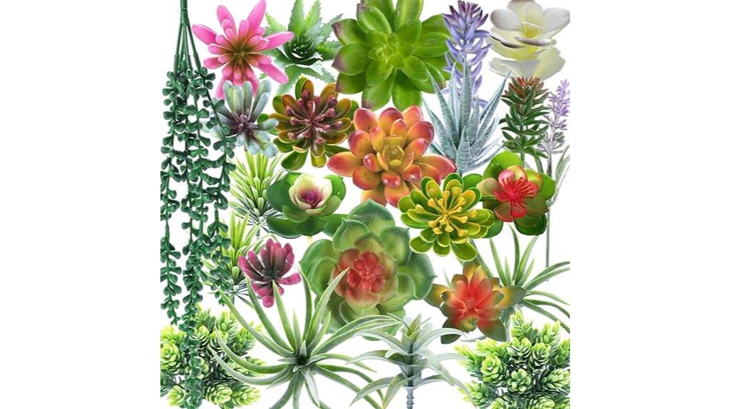 artificial succulent plant set