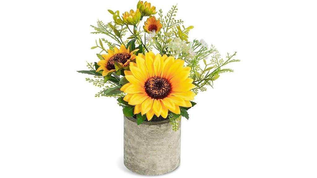 artificial sunflower home decor
