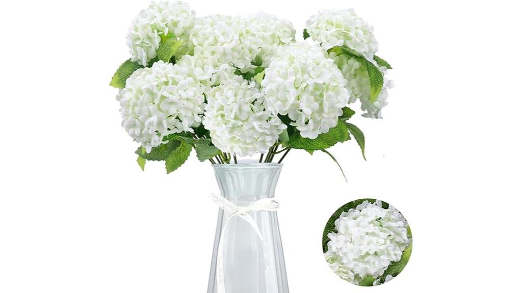artificial white hydrangea bouquet