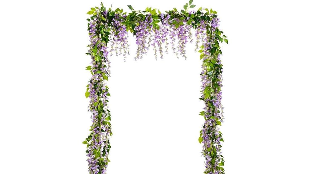 artificial wisteria flower garland