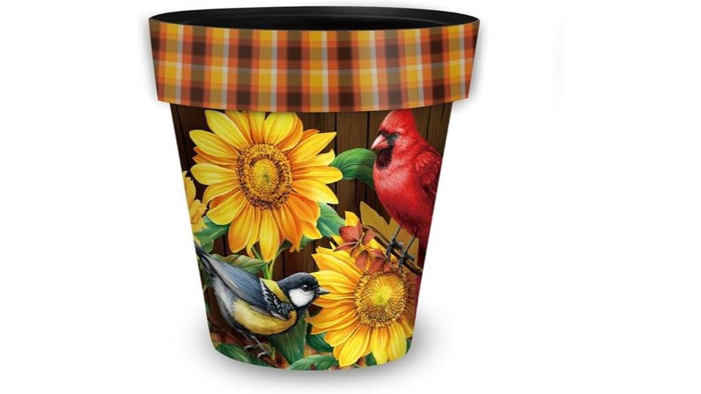 autumn themed planter decor