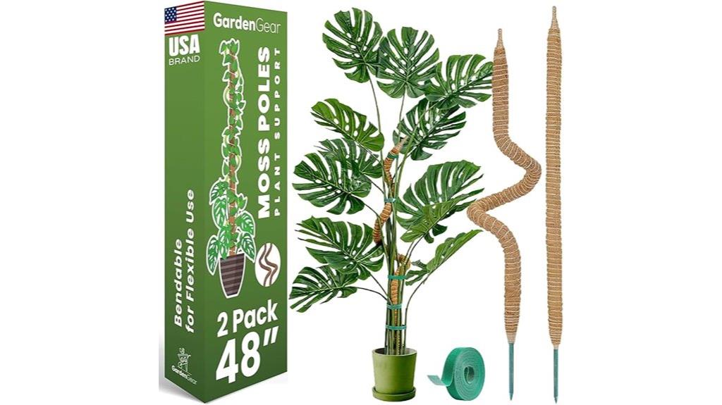 bendable moss pole supports