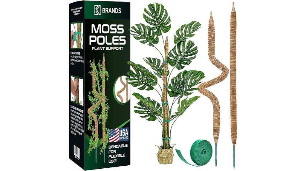 bendable plant support poles