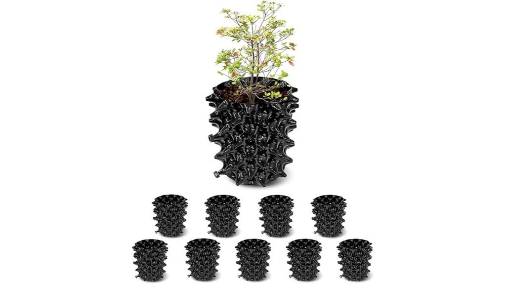 black 1 gallon nursery pots