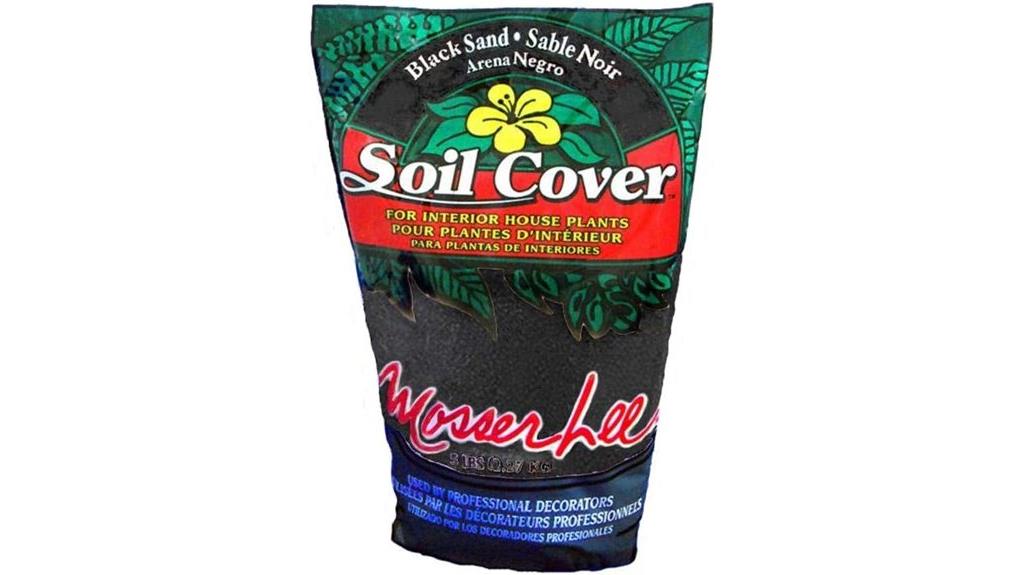 black sand soil cover