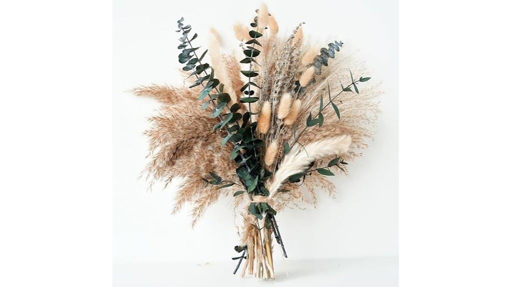 boho bouquet with eucalyptus