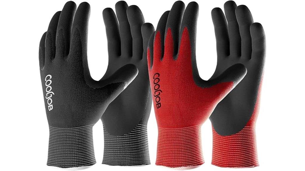 breathable rubber gardening gloves
