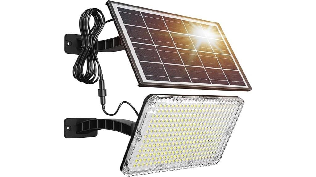 bright solar powered security light