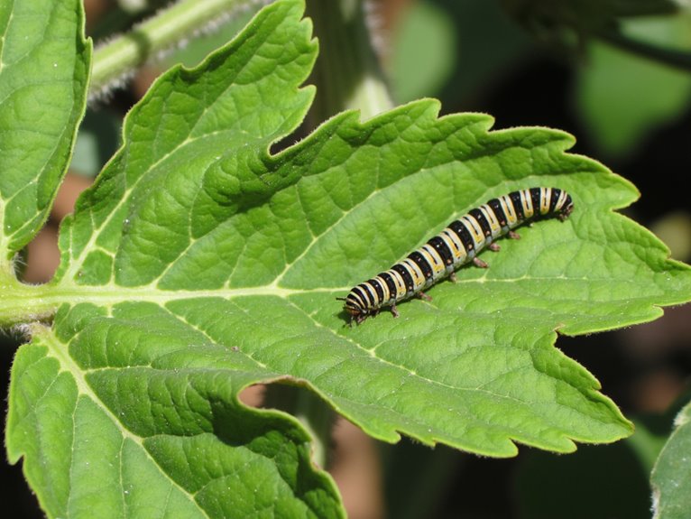 caterpillars disrupt garden health