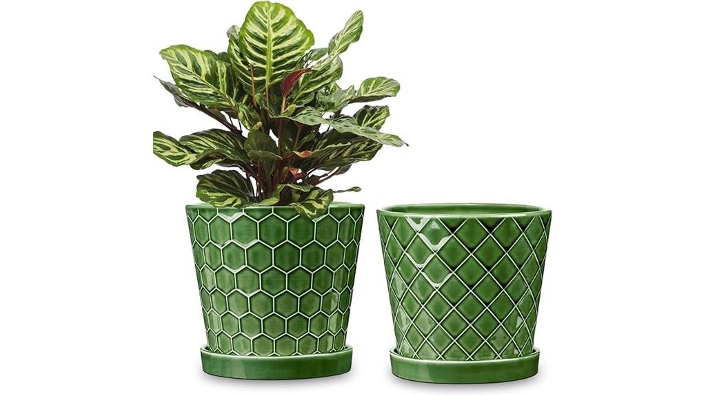 ceramic flower pots set