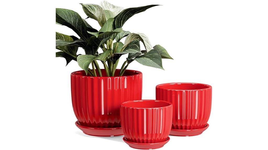 ceramic plant pots set
