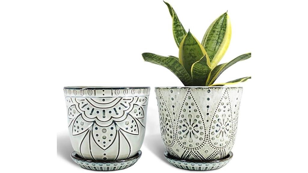 ceramic planter set included