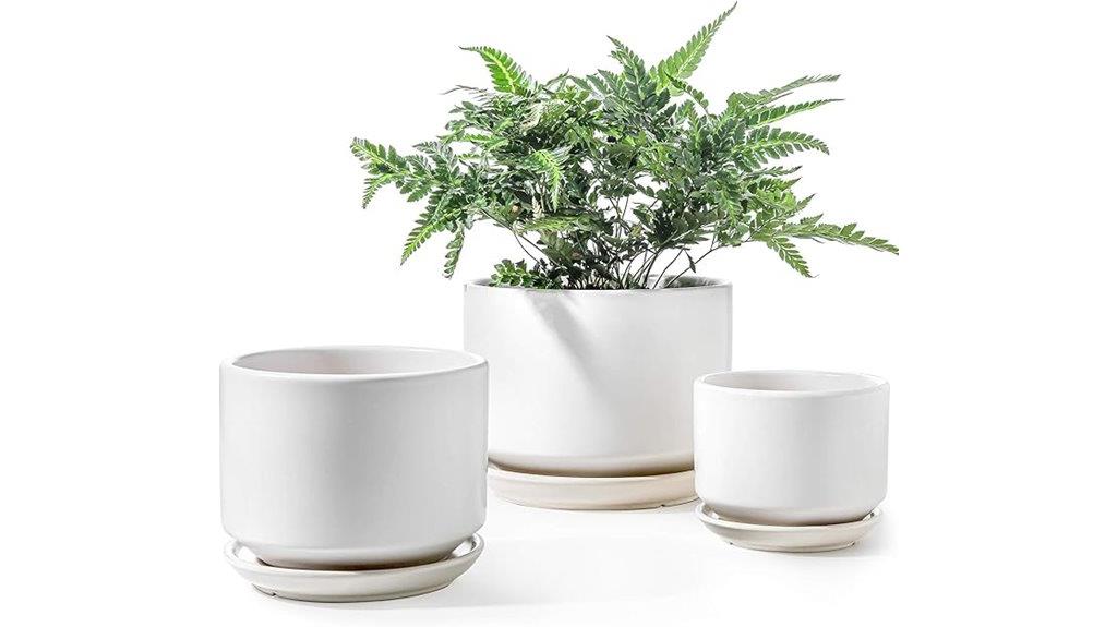 ceramic pots with saucer