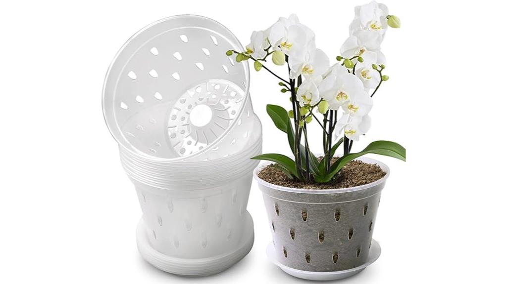 clear plastic orchid pots