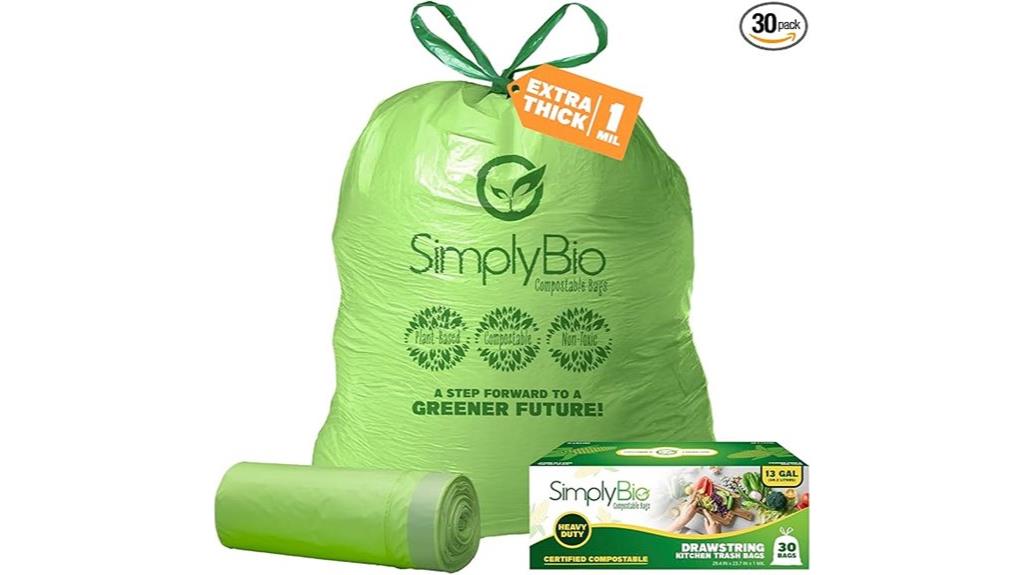 compostable trash bags drawstring