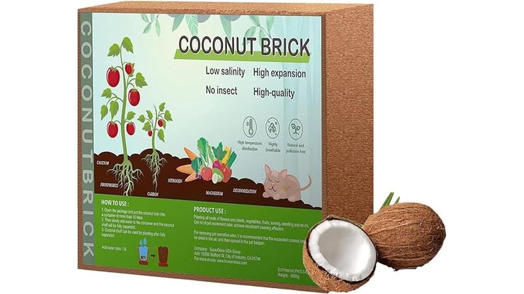 compressed coconut soil brick