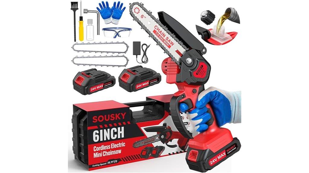 cordless mini chainsaw battery