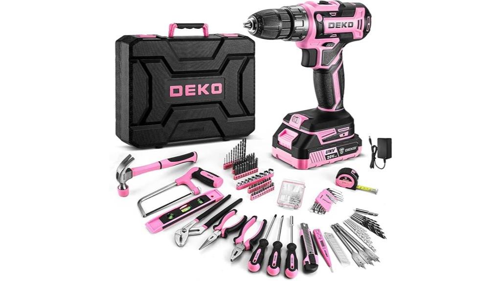 cordless pink drill kit
