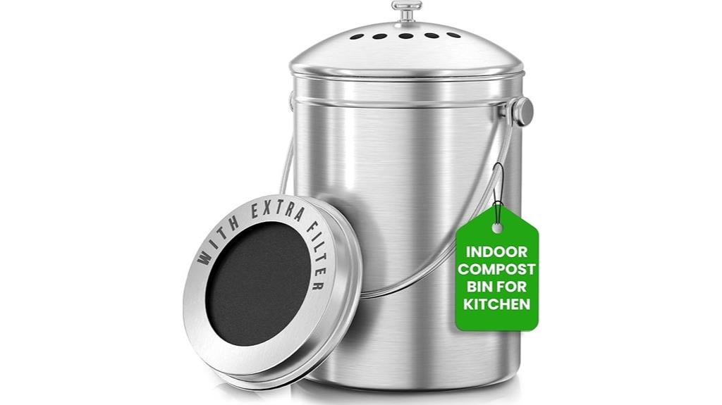 countertop compost bin with lid