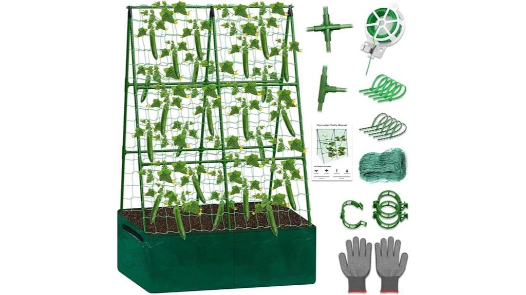 cucumber garden climbing trellis