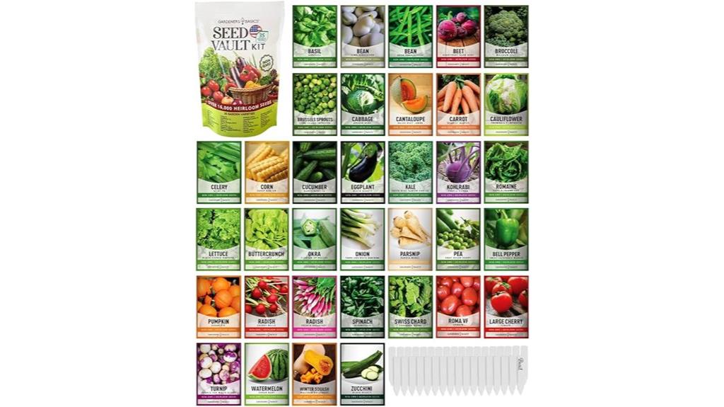 diverse vegetable seed collection