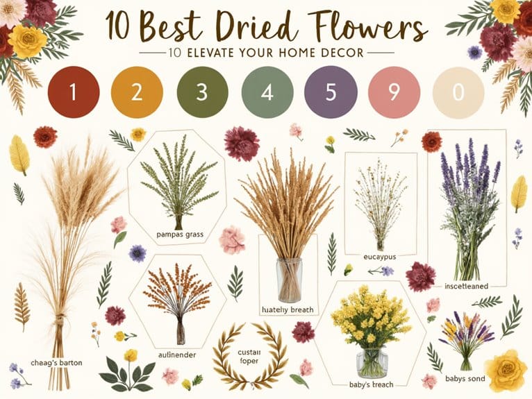 dried flowers for decor