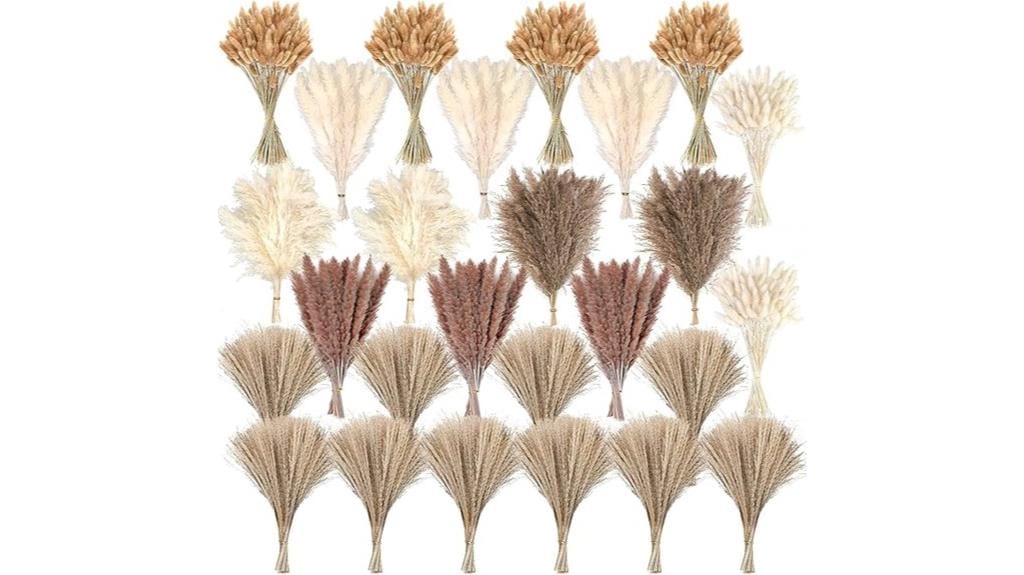 dried pampas grass decor