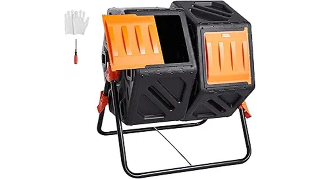 dual chamber compost tumbler