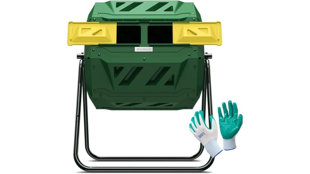 dual chamber compost tumbler