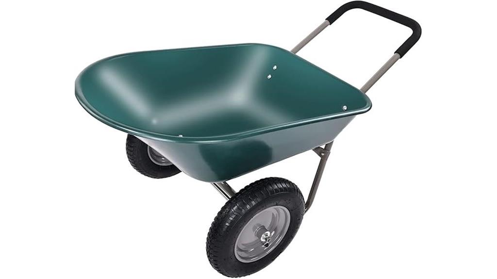 durable dual wheel garden cart