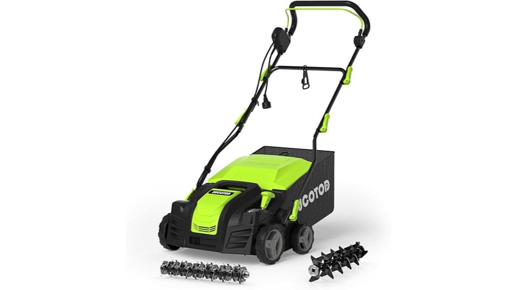electric dethatcher and scarifier