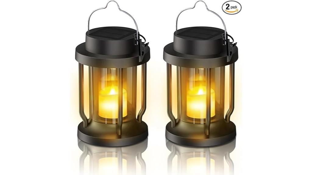 flameless solar lantern set