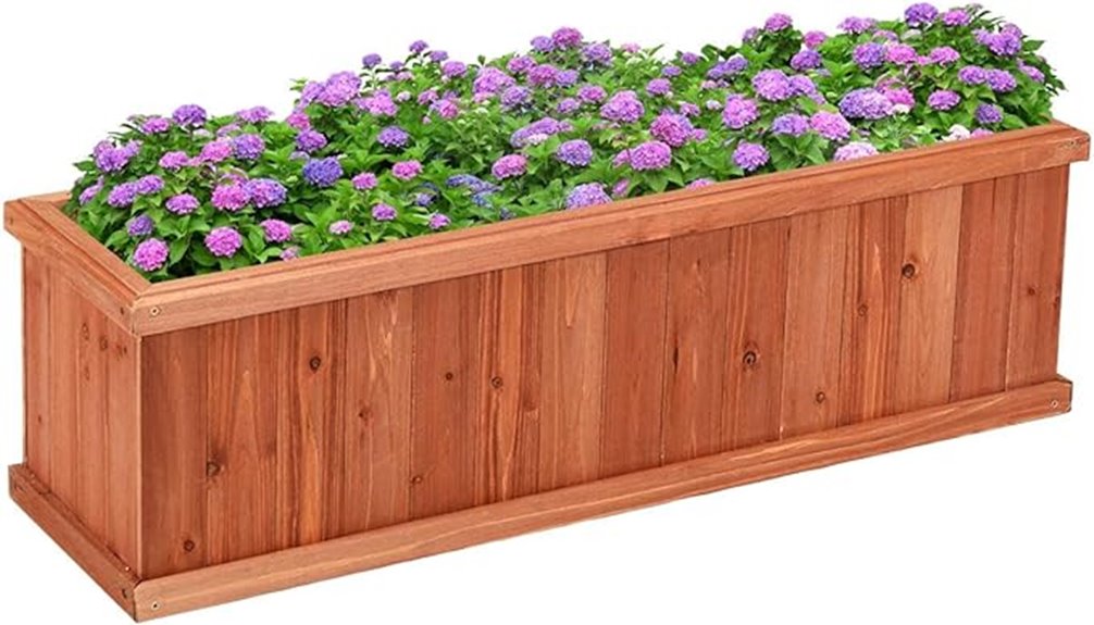 garden bed with drainage