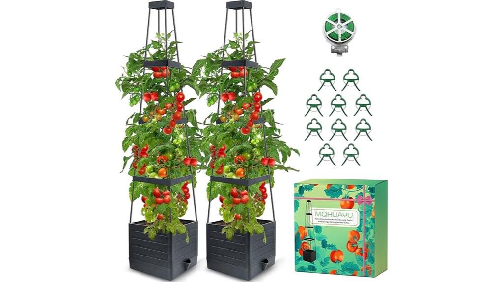garden planter with trellis