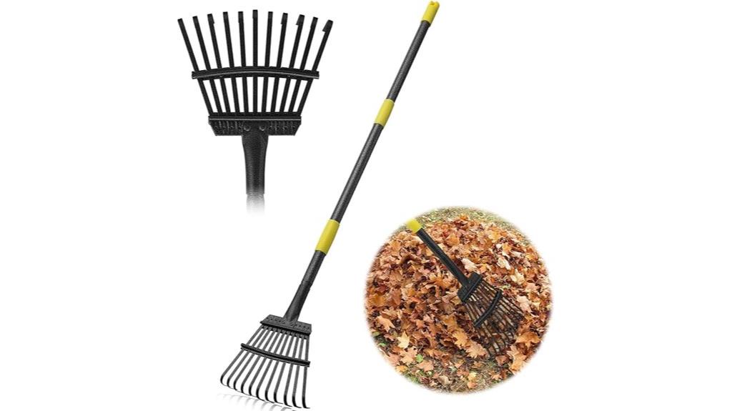 gardening rake with tines