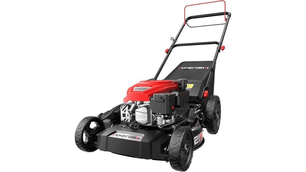 gas self propelled lawn mower