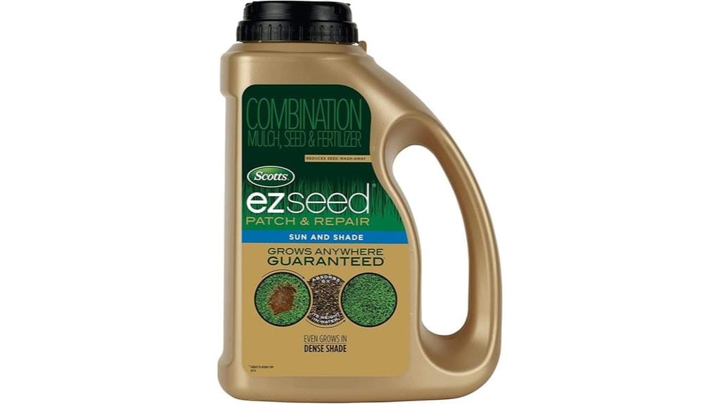 grass seed and mulch